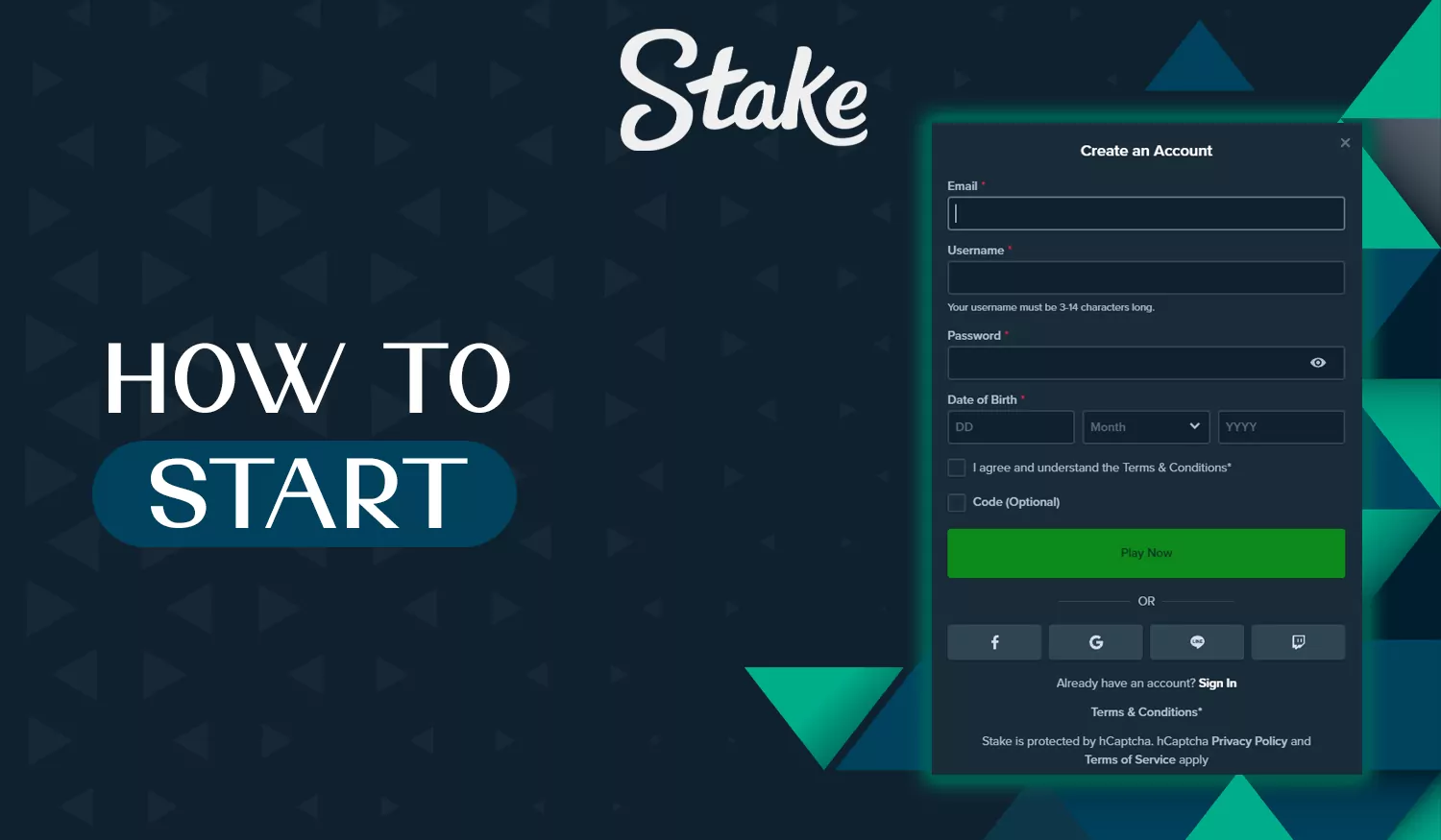 Стейк регистрация — создайте аккаунт